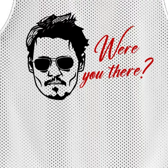 Were You There Johnny Depp Funny Mesh Reversible Basketball Jersey Tank