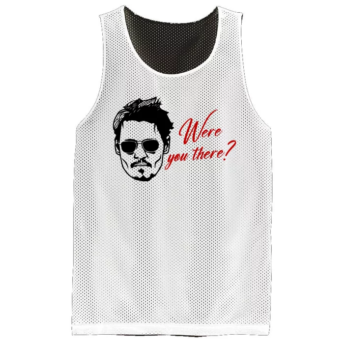 Were You There Johnny Depp Funny Mesh Reversible Basketball Jersey Tank