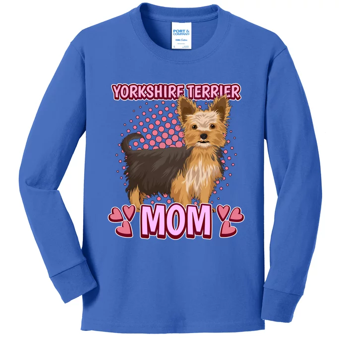 Wo Yorkshire Terrier Mom Quote Mothers Day Yorkie Gift Kids Long Sleeve Shirt