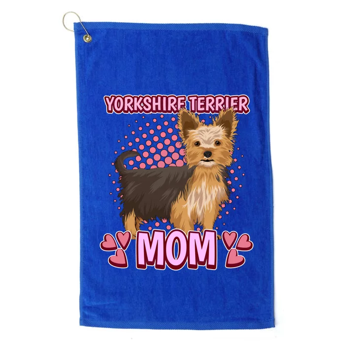 Wo Yorkshire Terrier Mom Quote Mothers Day Yorkie Gift Platinum Collection Golf Towel