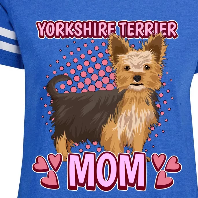 Wo Yorkshire Terrier Mom Quote Mothers Day Yorkie Gift Enza Ladies Jersey Football T-Shirt