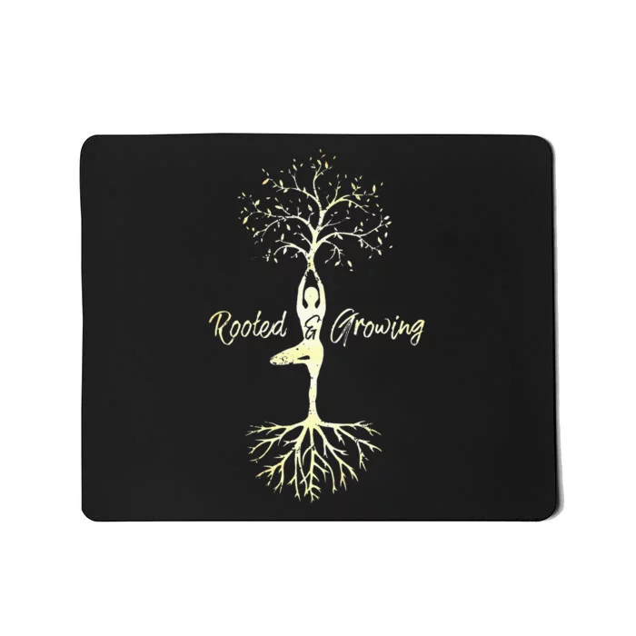 Womens Yoga Tree Of Life With Sayings Vriksasana Hatha Pose Mousepad