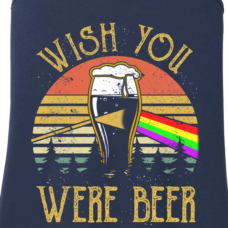 Wish You Were Beer Funny Beer Quote Beer Meme Sunset Ladies Essential Tank