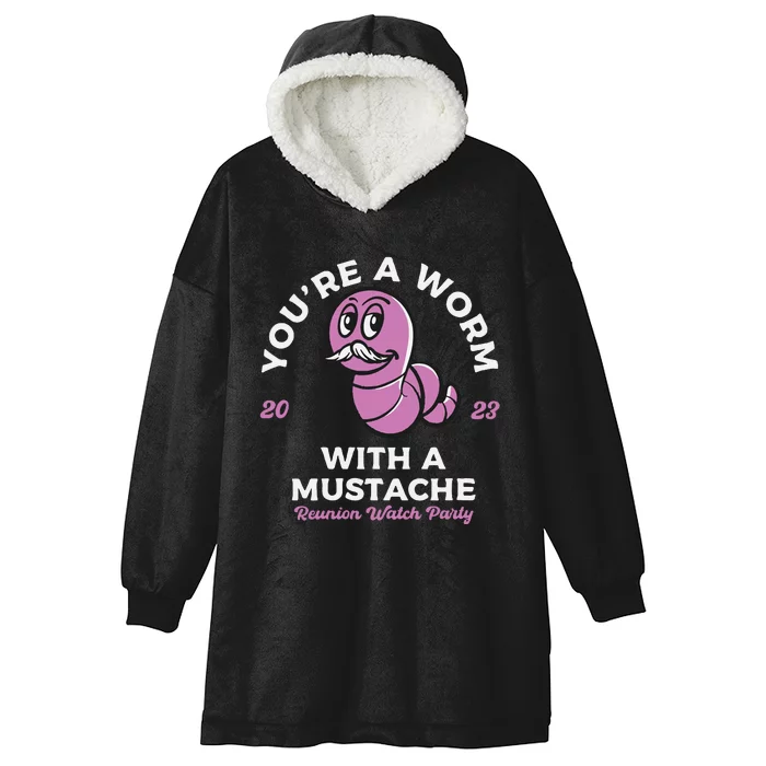 Womens Youre Worm With A Mustache James Tom Ariana Reality VNeck Hooded Wearable Blanket