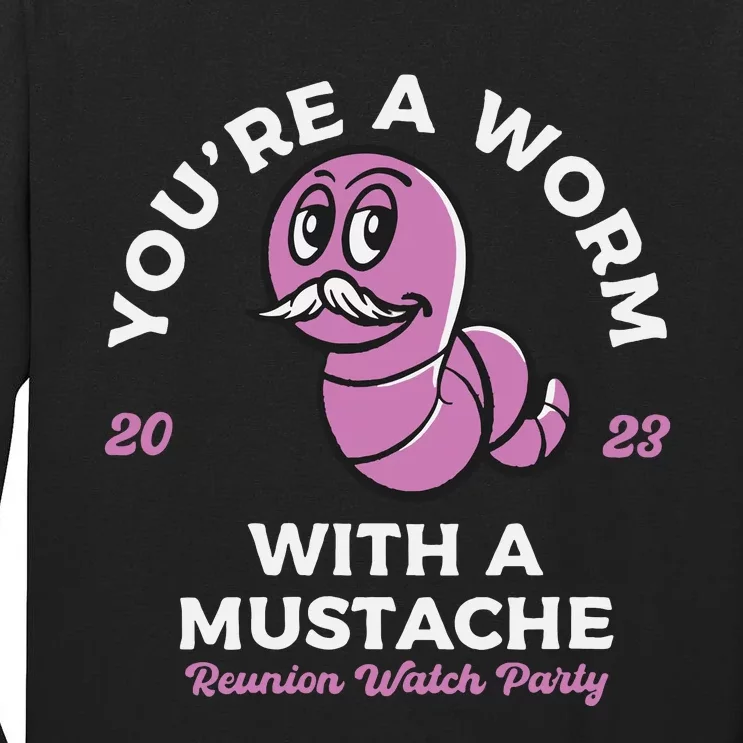 Womens Youre Worm With A Mustache James Tom Ariana Reality VNeck Tall Long Sleeve T-Shirt