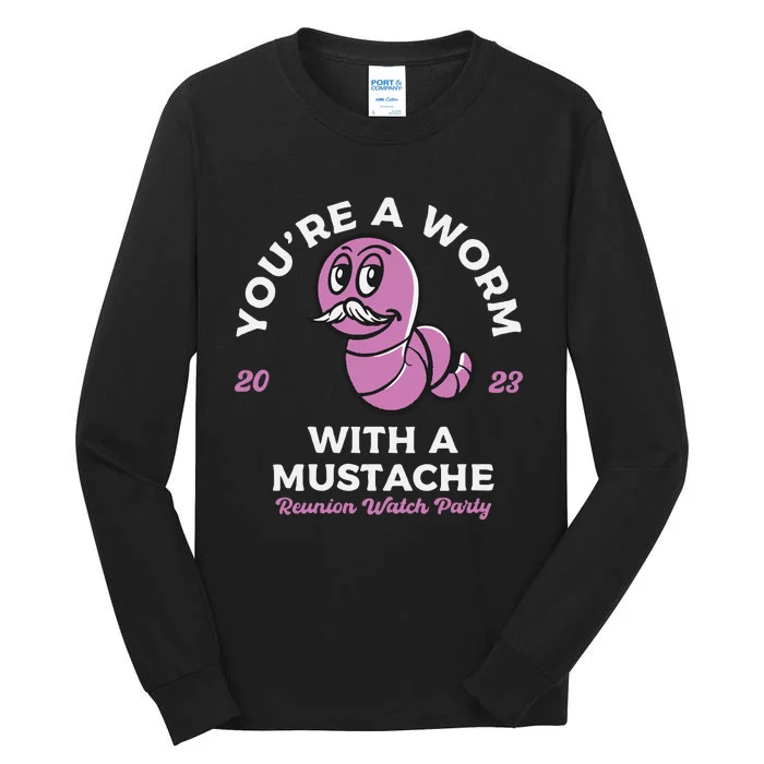 Womens Youre Worm With A Mustache James Tom Ariana Reality VNeck Tall Long Sleeve T-Shirt