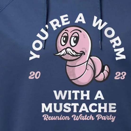 Womens Youre Worm With A Mustache James Tom Ariana Reality Performance Fleece Hoodie