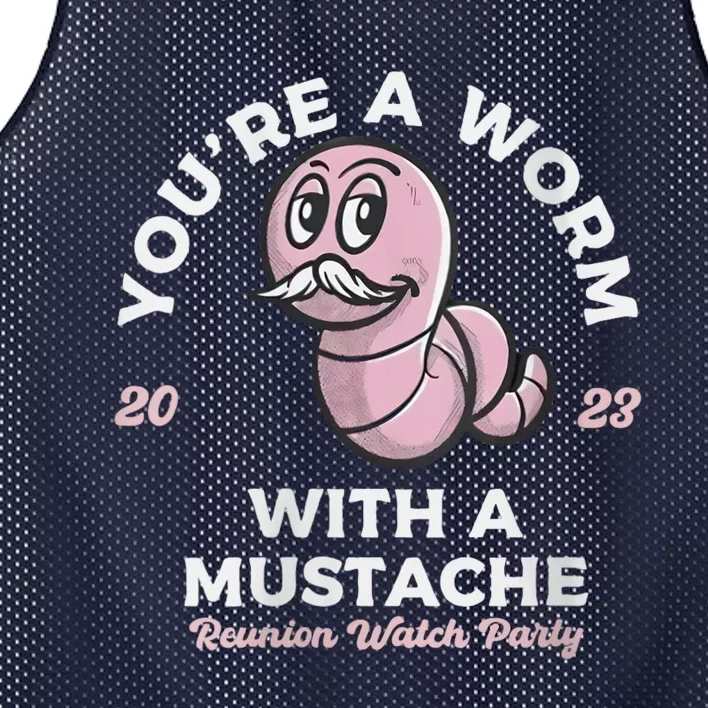 Womens Youre Worm With A Mustache James Tom Ariana Reality Mesh Reversible Basketball Jersey Tank