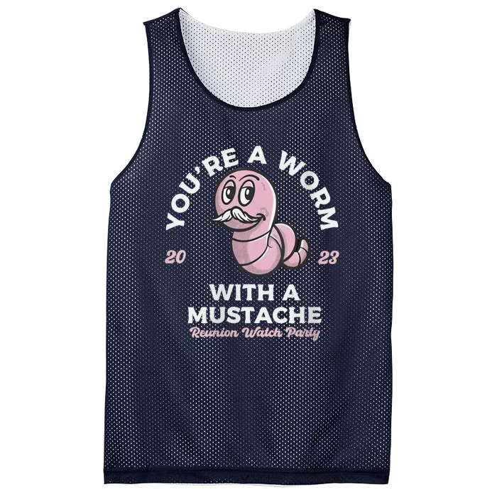 Womens Youre Worm With A Mustache James Tom Ariana Reality Mesh Reversible Basketball Jersey Tank