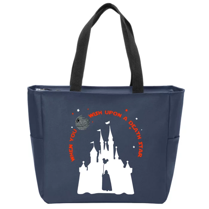 When You Wish Upon A Death Star Halloween Zip Tote Bag