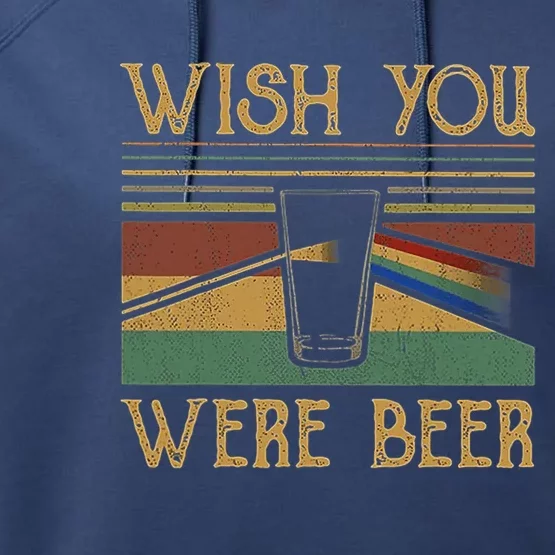 Wish You Were Beer Essential Shirt, Beer Day, Drink Beer Performance Fleece Hoodie