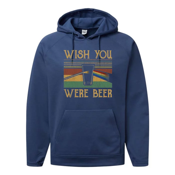 Wish You Were Beer Essential Shirt, Beer Day, Drink Beer Performance Fleece Hoodie