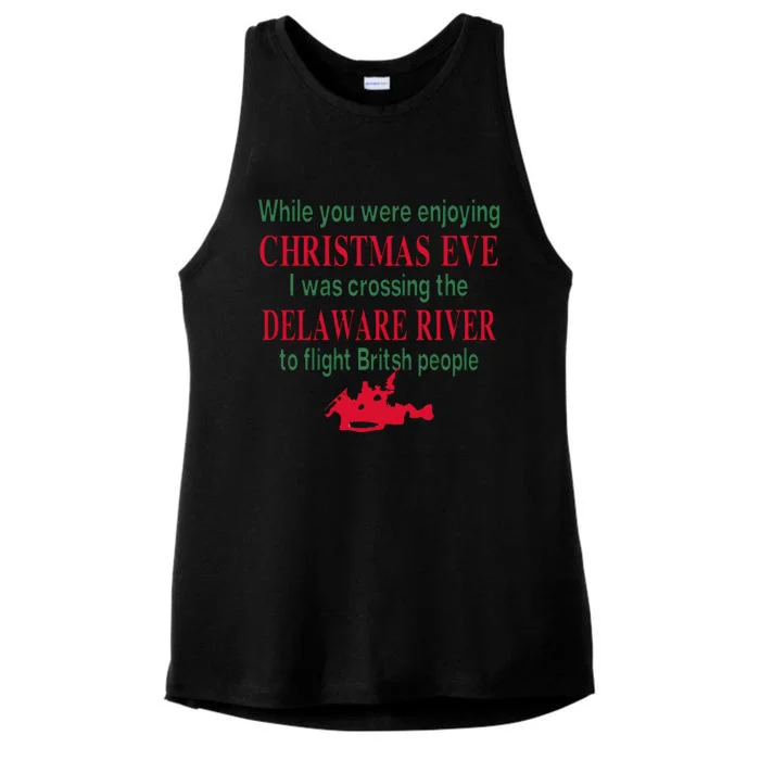 While You Were Enjoying Christmas Ladies Tri-Blend Wicking Tank