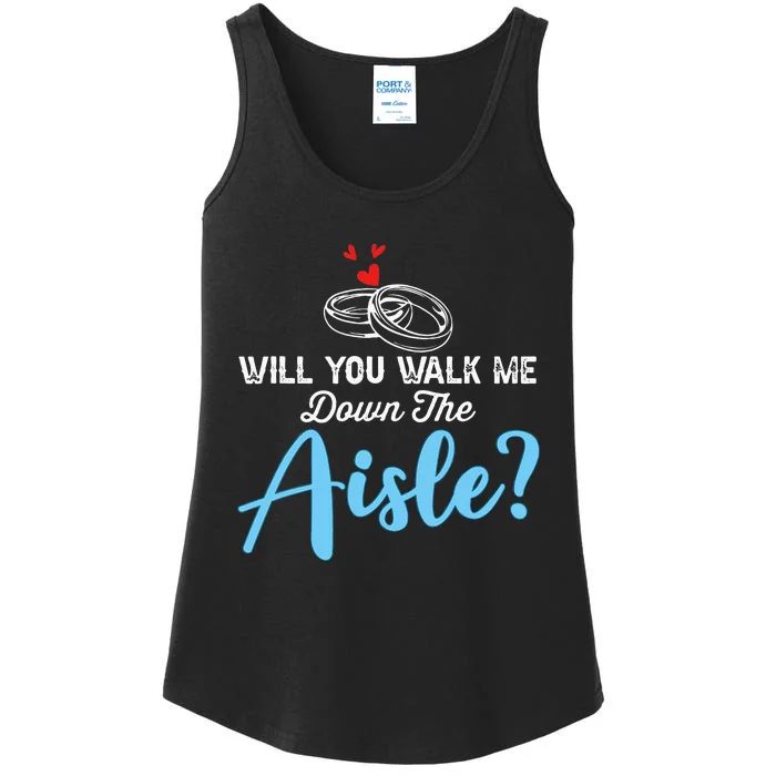 Will You Walk Me Down The Aisle Wedding Png Ladies Essential Tank