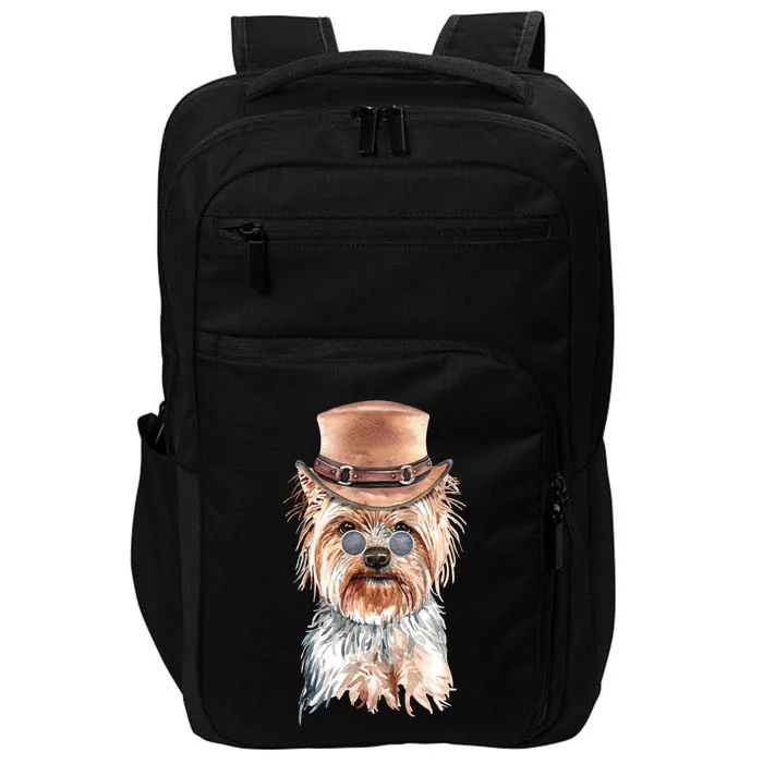 Watercolor Yorkie Yorkshire Terrier Owners Gift Impact Tech Backpack