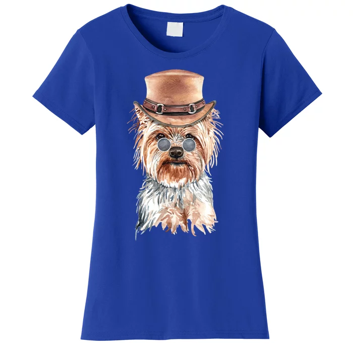 Watercolor Yorkie Yorkshire Terrier Owners Gift Women's T-Shirt