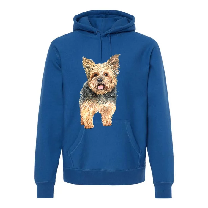 Watercolor Yorkie Yorkshire Terrier Owners Gift Premium Hoodie