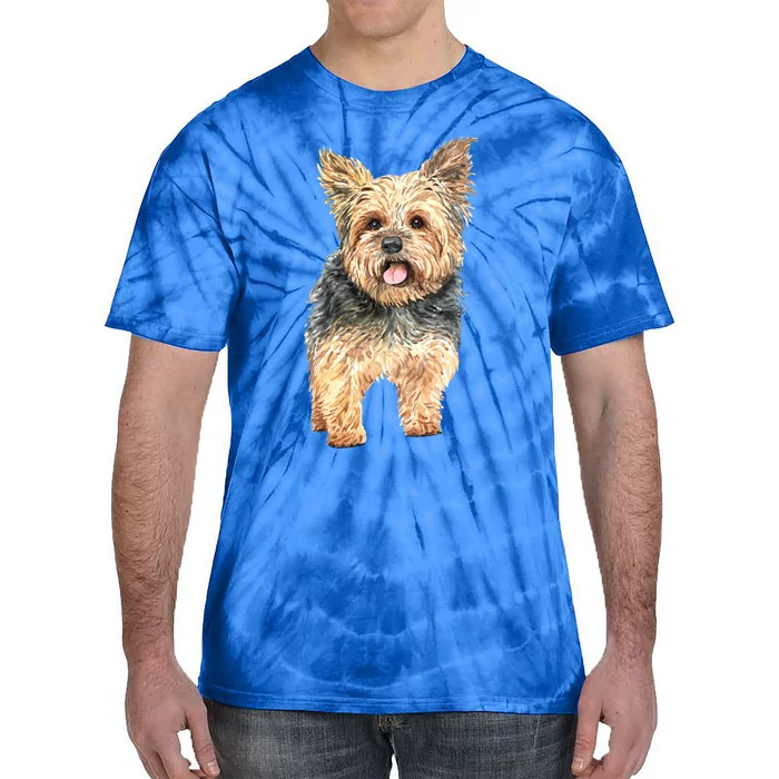 Watercolor Yorkie Yorkshire Terrier Owners Gift Tie-Dye T-Shirt