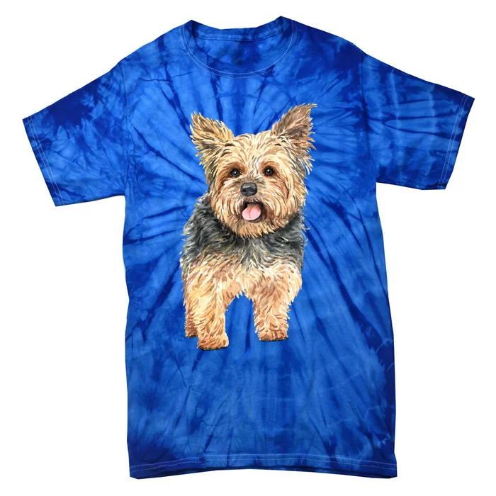 Watercolor Yorkie Yorkshire Terrier Owners Gift Tie-Dye T-Shirt