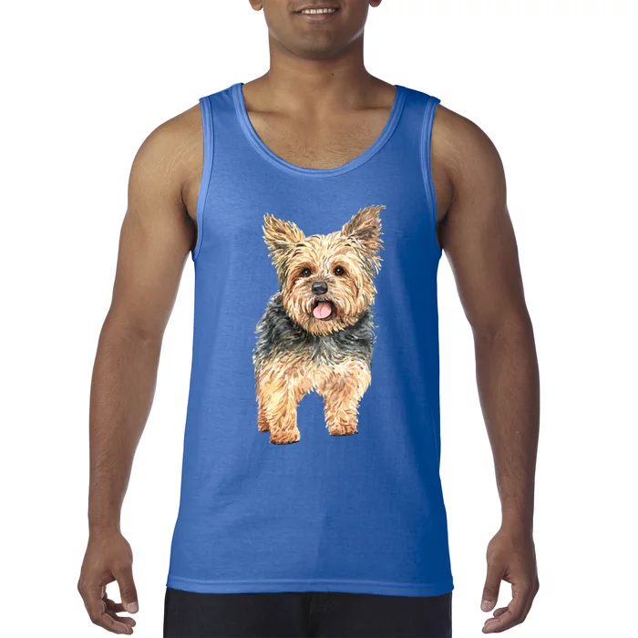 Watercolor Yorkie Yorkshire Terrier Owners Gift Tank Top