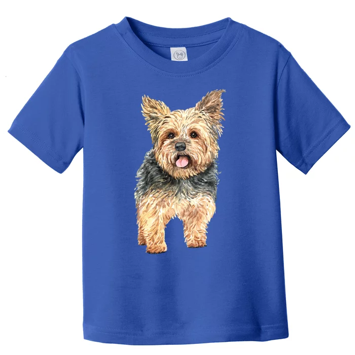 Watercolor Yorkie Yorkshire Terrier Owners Gift Toddler T-Shirt