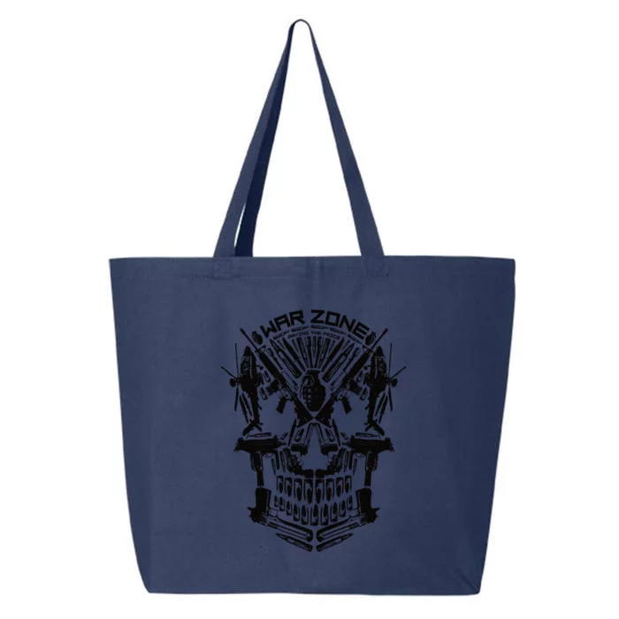 War Zone Military Skull Firearms 25L Jumbo Tote