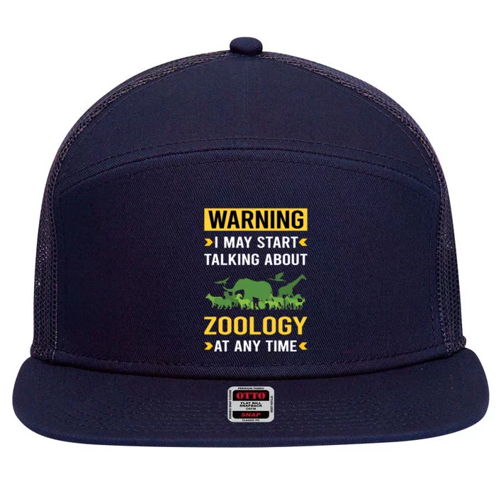 Warning Zoology Zoologist 7 Panel Mesh Trucker Snapback Hat