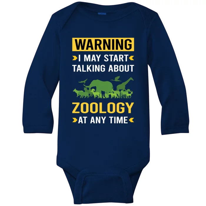 Warning Zoology Zoologist Baby Long Sleeve Bodysuit