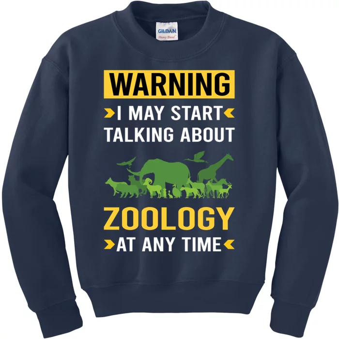 Warning Zoology Zoologist Kids Sweatshirt