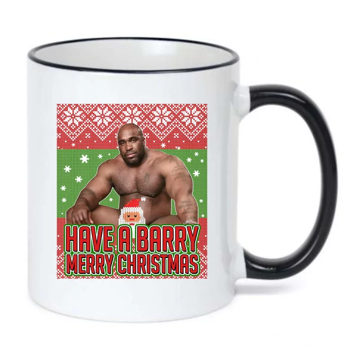 X-Mas Christmas Have A Barry Merry Christmas Ugly Sweater Black Color Changing Mug