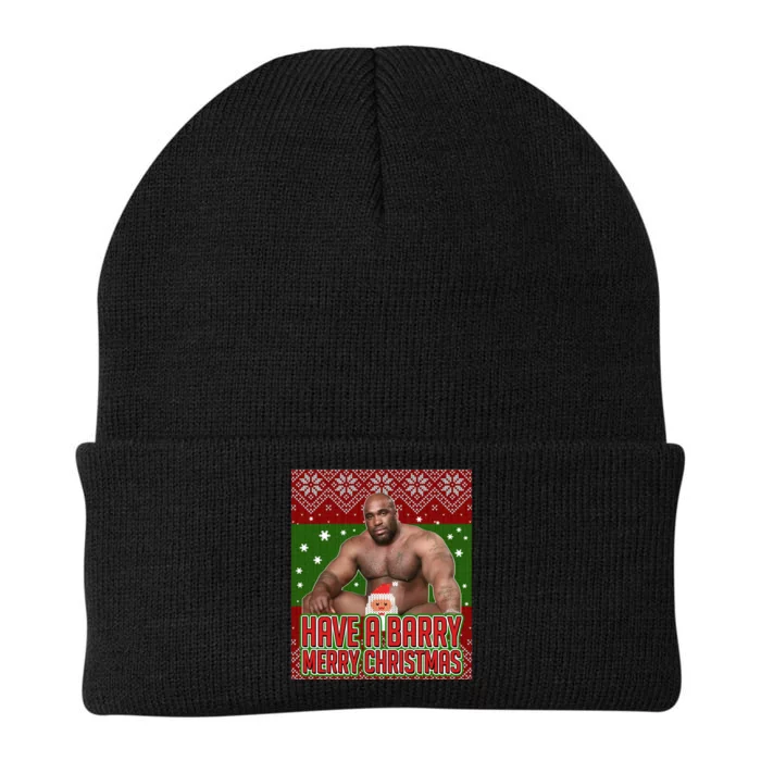 X-Mas Christmas Have A Barry Merry Christmas Ugly Sweater Knit Cap Winter Beanie