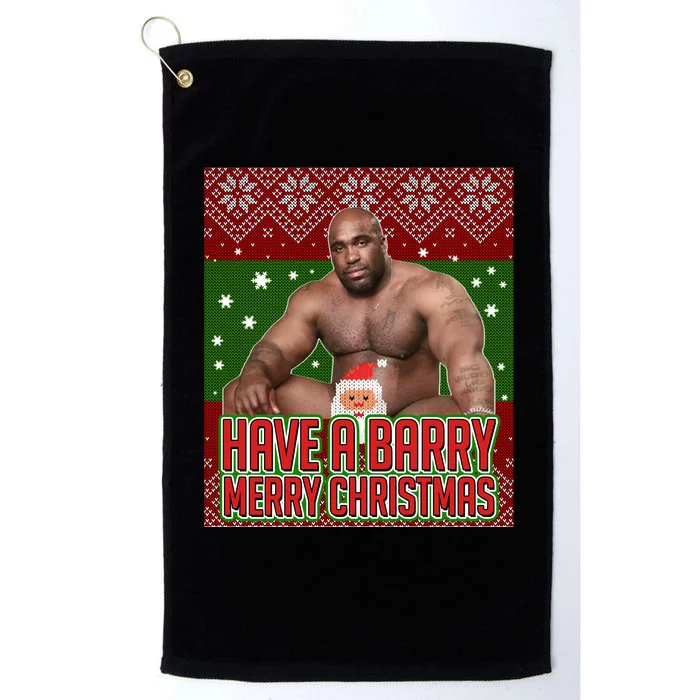 X-Mas Christmas Have A Barry Merry Christmas Ugly Sweater Platinum Collection Golf Towel