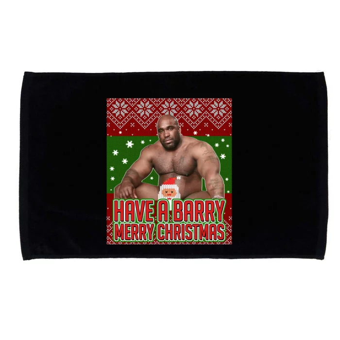 X-Mas Christmas Have A Barry Merry Christmas Ugly Sweater Microfiber Hand Towel