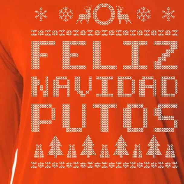 X-Mas Feliz Navidad Putos Ugly Christmas Cooling Performance Long Sleeve Crew