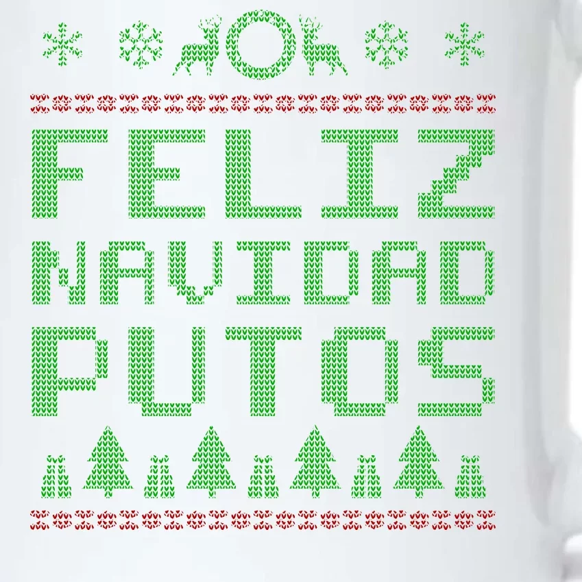 X-Mas Feliz Navidad Putos Ugly Christmas Black Color Changing Mug