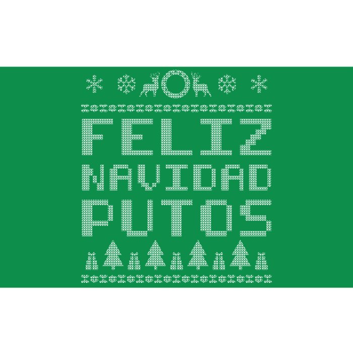 X-Mas Feliz Navidad Putos Ugly Christmas Bumper Sticker