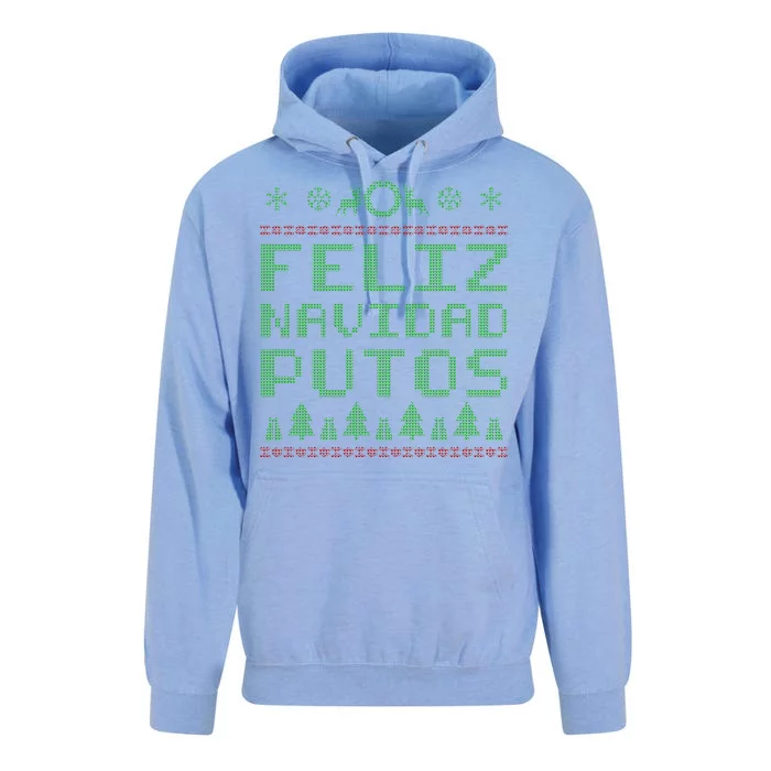 X-Mas Feliz Navidad Putos Ugly Christmas Unisex Surf Hoodie