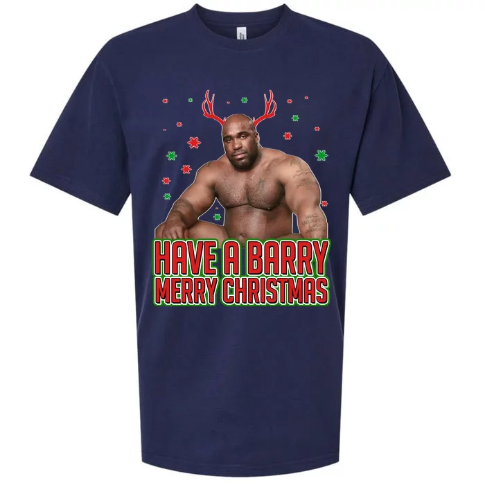 X-Mas Have A Barry Merry Christmas Sueded Cloud Jersey T-Shirt