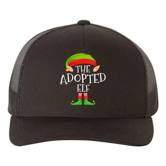 Xmas Adopted Elf Matching Christmas Family Elf Yupoong Adult 5-Panel Trucker Hat