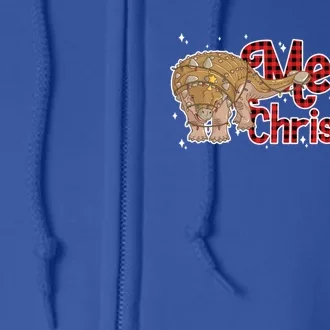 Xmas Ankylosaurus Fossil Dinosaur Christmas Tree Gift Full Zip Hoodie