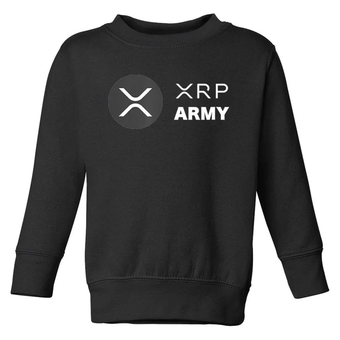 XRP Army | Ripple Crypto HODL Chainlink Ethereum Bitcoin Toddler Sweatshirt