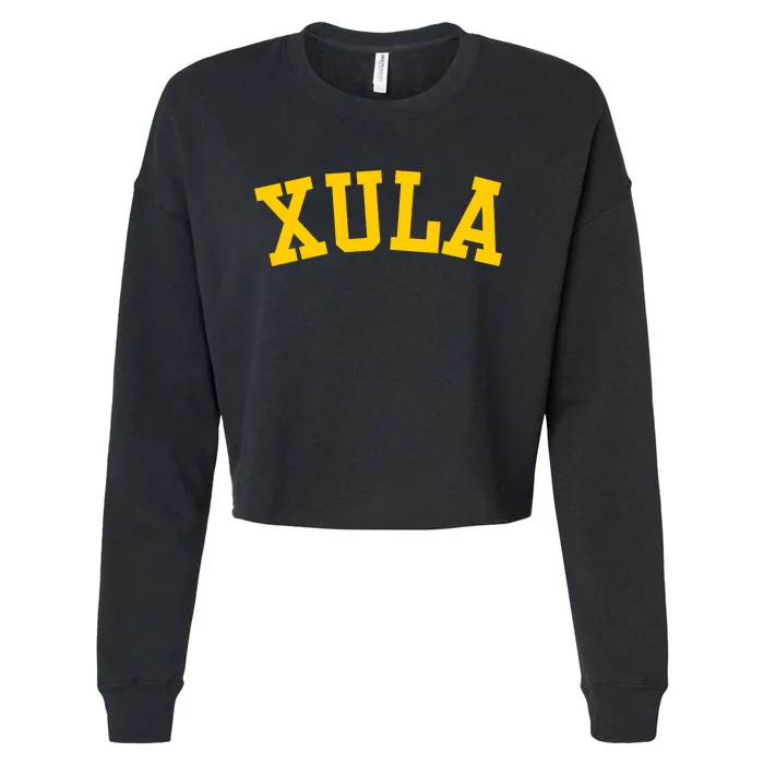 Xula Arch Vintage University Alumni Style Cropped Pullover Crew