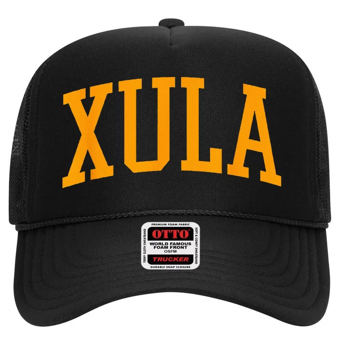 XULA Arch Vintage University Alumni Style High Crown Mesh Trucker Hat