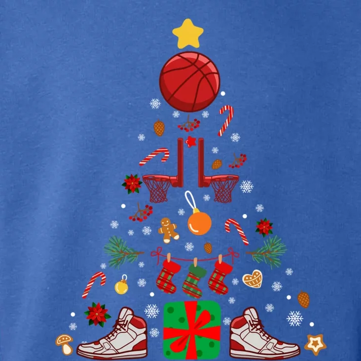 X38m Basketball Christmas Tree Merry Xmas Basketball Lover Cute Gift Toddler Hoodie