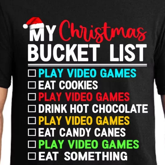 Xmas Bucket List Video Game Gamer Christmas Gift Pajama Set