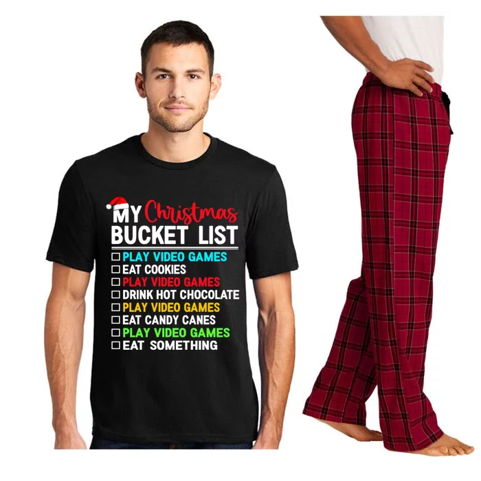 Xmas Bucket List Video Game Gamer Christmas Gift Pajama Set