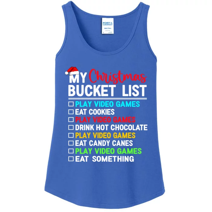 Xmas Bucket List Video Game Gamer Christmas Gift Ladies Essential Tank