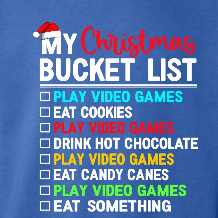 Xmas Bucket List Video Game Gamer Christmas Gift Toddler Hoodie