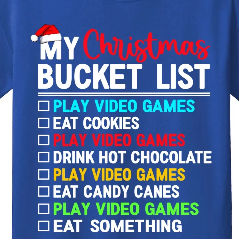 Xmas Bucket List Video Game Gamer Christmas Gift Kids T-Shirt