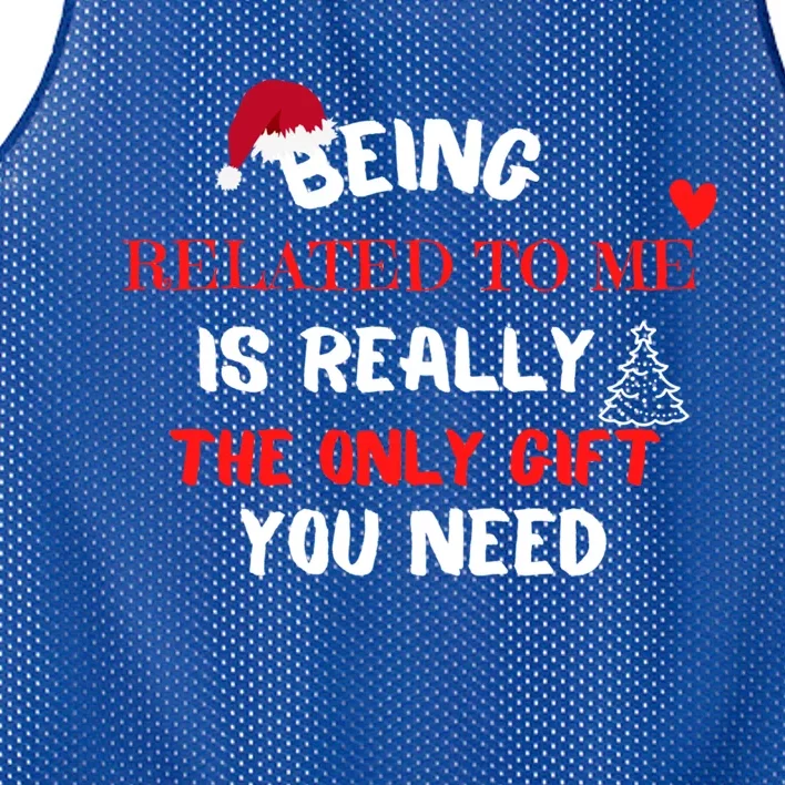 Xmas Being Related To Me Is Really The Only Gift You Need Gift Mesh Reversible Basketball Jersey Tank